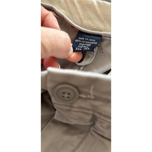 J.CREW BROKEN-IN Casual Pants Cotton Chino Khaki Size 31/32 - Picture 6 of 8